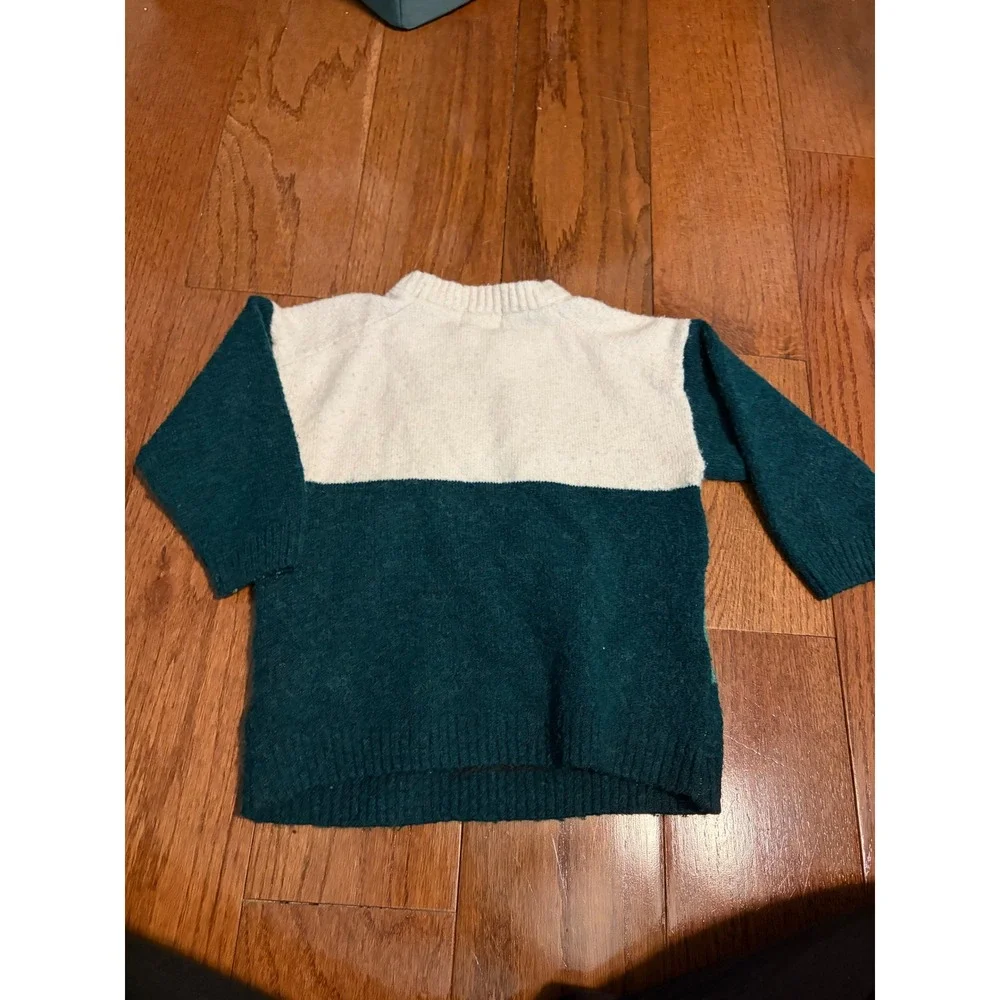 H&M Sweater Intarsia Mountain Landscape Multicolor Knit Pullover 2T‎